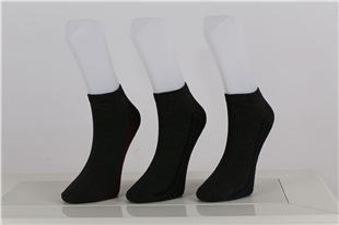 Tabanı Kazayağı Desen 3'lü Paket Patik Erkek Çorap